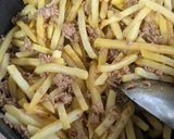 冷凍ポテトと豚ひき肉の甘辛チーズ焼き作り方3写真