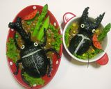 カブトムシとクワガタのデコカレー作り方6写真