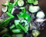 茄子とアスパラの中華風牛肉そぼろあんかけ作り方2写真