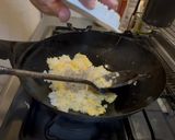 鰹節が決めて！大根の葉の漬けもの炒飯作り方4写真