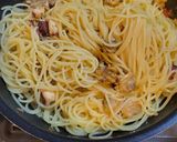 ゆず胡椒のきいたタコとあさりの和風パスタ作り方6写真