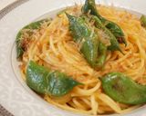 モロッコいんげんで和風醤油パスタ作り方3写真