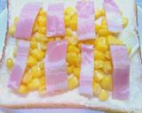 チーズ増量！ベーコーンマヨのピザトースト作り方2写真