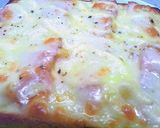 チーズ増量！ベーコーンマヨのピザトースト作り方4写真