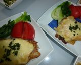 豚肉のレバーペーストチーズ焼き作り方5写真