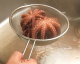 タコの辛子酢味噌♪(タコのさばき方)作り方8写真