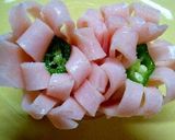ハムでくるくる可愛いお花♡お弁当用♡作り方5写真