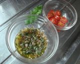 プチトマトと紫玉ねぎの和風冷製パスタ作り方1写真