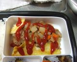 お弁当をハートで可愛く❤オムレツ弁当作り方1写真