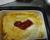 お弁当をハートで可愛く❤オムレツ弁当作り方3写真