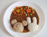 デコカレー♪夏の想い出”花火☆”　作り方3写真