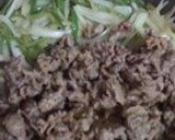 スタミナ牛ピー丼作り方2写真