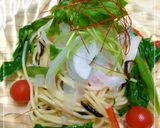 ツルムラサキとトマトの冷製パスタ作り方8写真