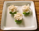 お弁当に❤シュウマイde白いお花作り方3写真