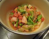 南国香る夏野菜と桃の冷製パスタ　作り方5写真