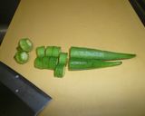 ハマってる❤オクラの味噌汁作り方1写真
