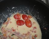 ベーコンとバジルのトマトクリームパスタ作り方6写真