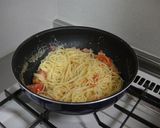 ベーコンとバジルのトマトクリームパスタ作り方7写真