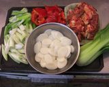 牛肉とトックのピリ辛炒めトッポギ風作り方1写真