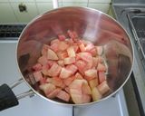 果肉ごろごろ もものジャム作り方1写真