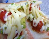鮭とアボカドとトマトのトースト　梅風味作り方6写真