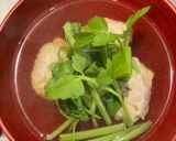 鶏団子と芹のお椀作り方6写真