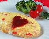 レンジで簡単♪パプリカの卵焼きオムレツ作り方11写真