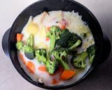 とろとろ白菜とベーコンの豆乳シチュー作り方5写真