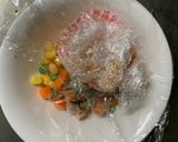 レンジ簡単洋風ニラ玉味オムライス弁当作り方2写真