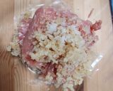 蓮根と榎の鶏団子and蓮根乗せ焼き作り方7写真