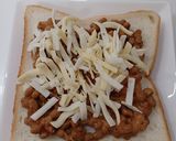 ピリ辛納豆チーズトースト作り方2写真