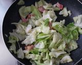 不器用ベーコンキャベツミルクパスタ作り方2写真