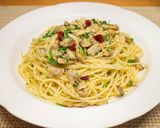 アサリの水煮缶とパクチーのパスタ作り方9写真