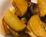 豚うで肉ブロックの角煮＆ダイコン甘煮作り方4写真