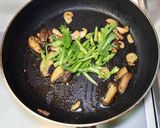 春菊と椎茸のパスタ作り方5写真