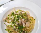 おろしポン酢と柔らか鶏むね肉のパスタ作り方7写真