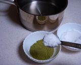 かわいい白玉のせ*抹茶フラッペ作り方1写真