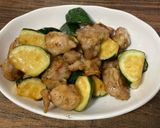 鶏もも肉とズッキーニのオイスター炒め作り方7写真