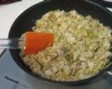 我が家のあっさり挽肉入り和風オムライス♬作り方5写真