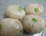 チーズを乗せた　梅風味たらこおにぎり作り方4写真