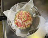 【減塩】油なし！ふんわり蒸しお好み焼き作り方6写真