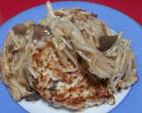 砂肝入り豆腐ハンバーグのきのこあんかけ作り方9写真