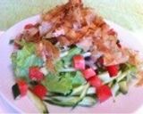 野菜たっぷりサラダうどん作り方4写真