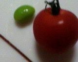 オレンジ色のお花＆トマップル作り方6写真