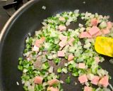ハムとコーンのピラフ作り方3写真