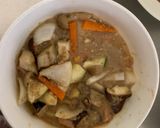 ゴロゴロ野菜魚肉味噌トマトドリア味炒煮風作り方16写真