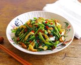 レンジで★空心菜とちくわのうま辛にんにく醤油和え作り方6写真