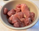 豚肉とレンコンなどなどの甘酢あんかけ。作り方1写真