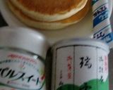ホットケーキ入りの抹茶寒天作り方1写真