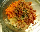 チーズハンバーグのケチャップ煮バジル風作り方1写真